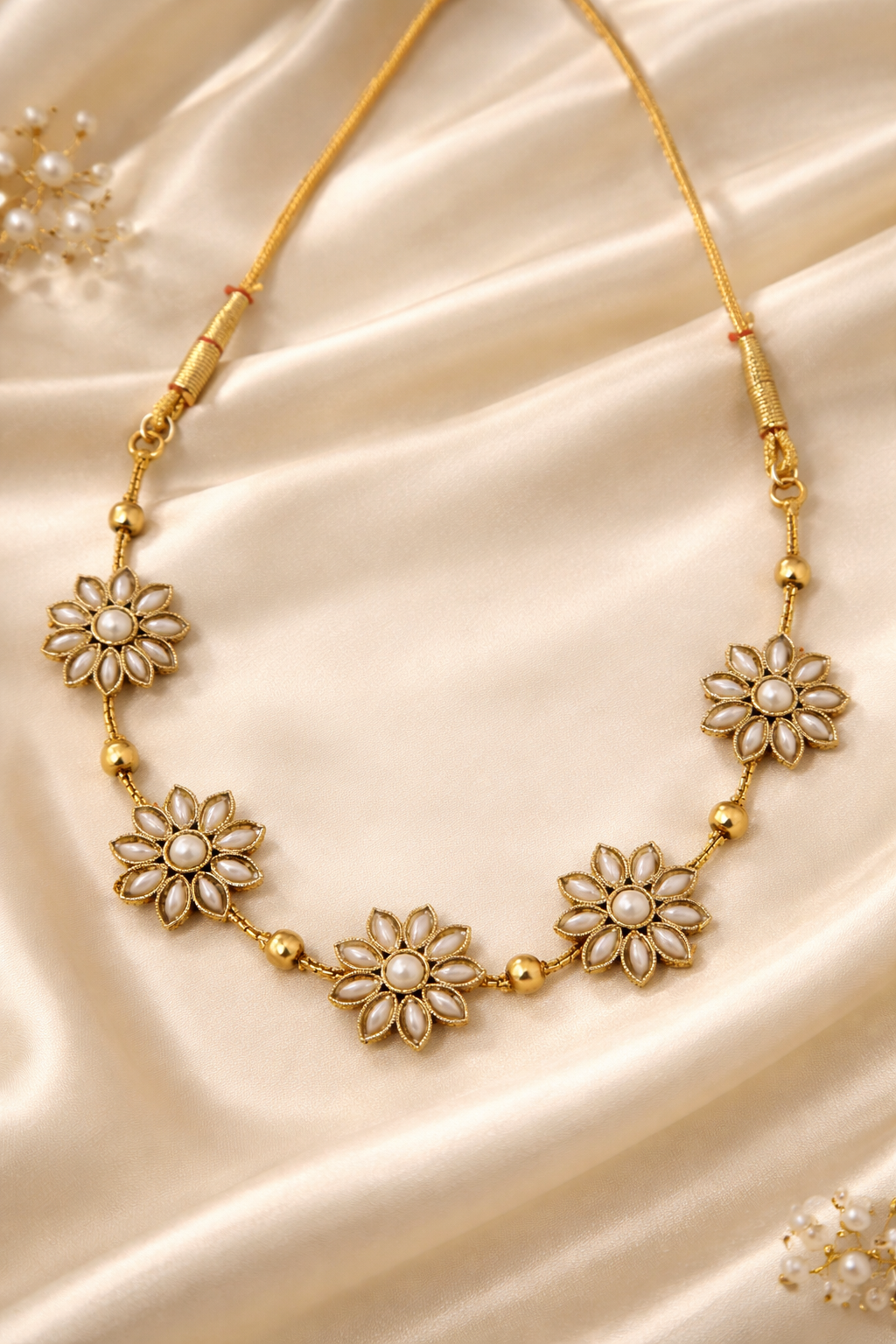 Floral Pearl Elegance Necklace